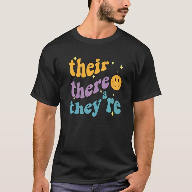 T-shirt Ils sont Super Anglais Grammar Enseignant (Devant)