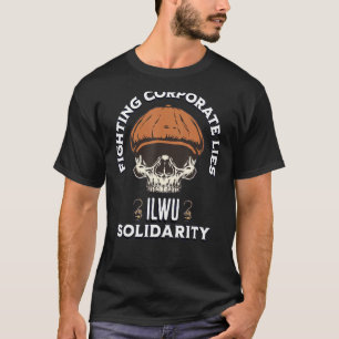 T-shirt ILWU Casquette de bord du crâne combattant le mens