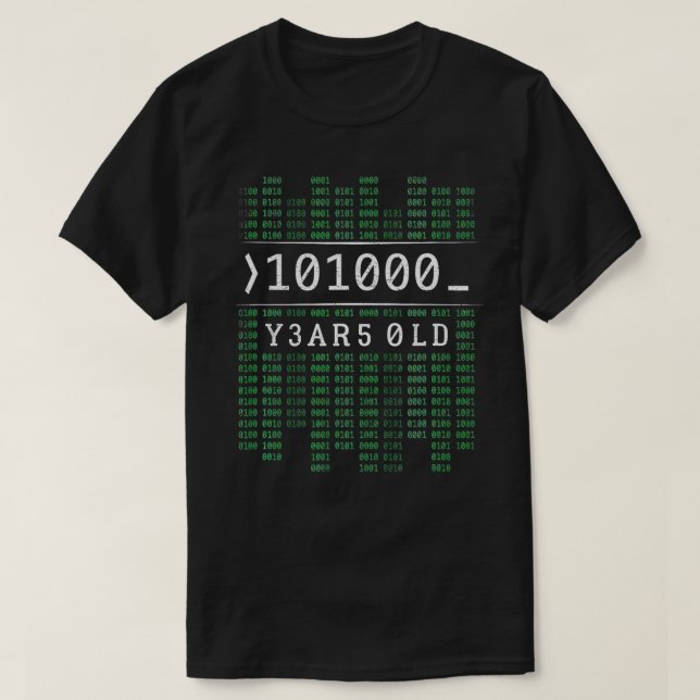 T-shirt Im 101000 Ans Code Binaire 40e Anniversaire Comp (Design devant)