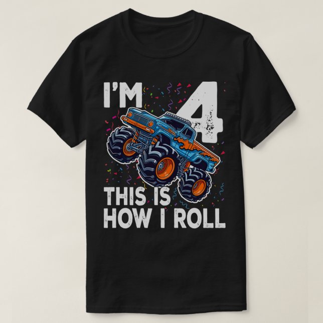 T-shirt Im 4 Voici comment je roule Monster Truck 4e anniv (Design devant)