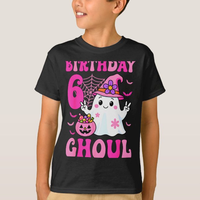 T-shirt I'm 6 Years Old Girls Cute Ghost It's My 6th Birth (Devant)