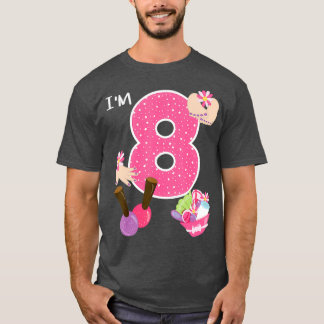 T-shirt Im 8 Spa Fête Anniversaire Fille Nail Maquillage p