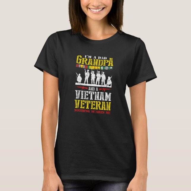 T-shirt I'm a Dad Grandpa And Vietnam Veteran, Us Veterans (Devant)