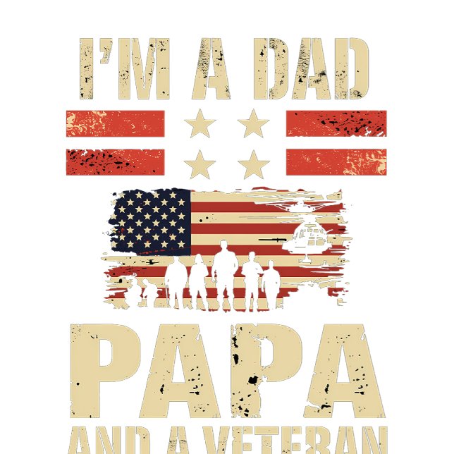 T-shirt I'm A Dad Papa Veteran Design For Patriotic Proud  (Créateur téléchargé)