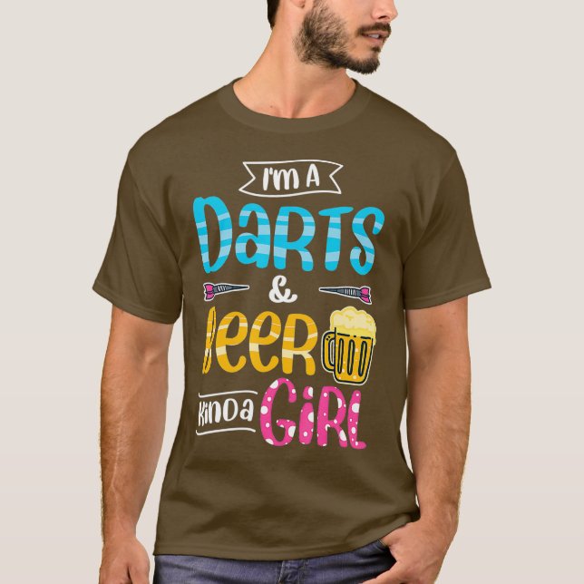 T-shirt Im A Darts Beer Kinda Girl - Drôle Dart Player (Devant)