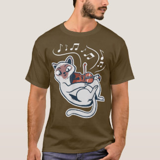 T-shirt Im A Meowsician Violin Playing Cat Gift