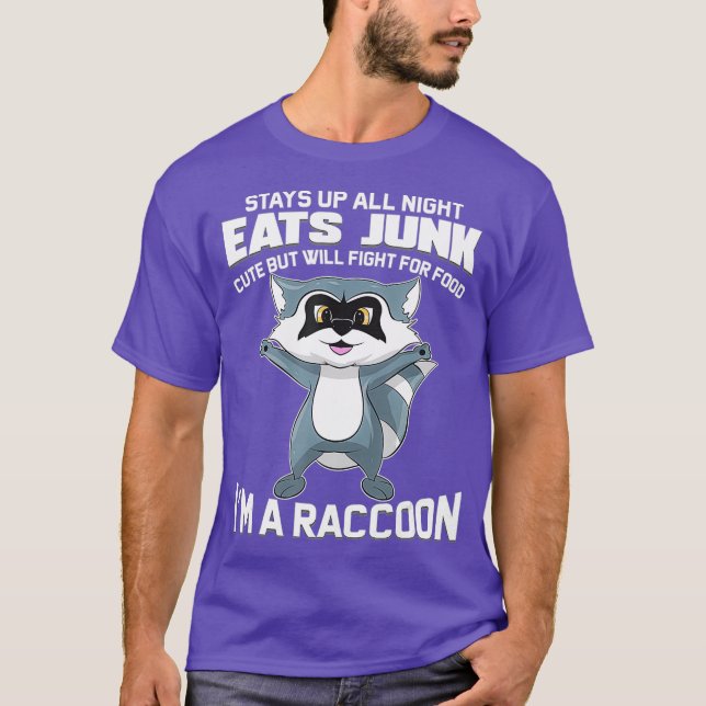 T-shirt Im A Raccoon Drôle cadeau animal pour poupée de dé (Devant)