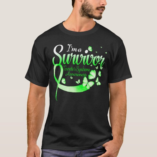T-shirt I'm A Survivor Tourette’s Syndrome Awareness Butte (Devant)