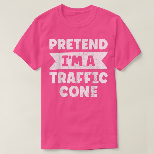T-shirt I'm A Traffic Cone Costume Orange Lazy Halloween 5 (Design devant)