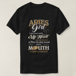 T-shirt I'm An Aries Girl Lipstick Mars Avril Funny Zodia