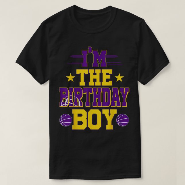 T-shirt Im Anniversaire Garçon Basketball Famille Correspo (Design devant)