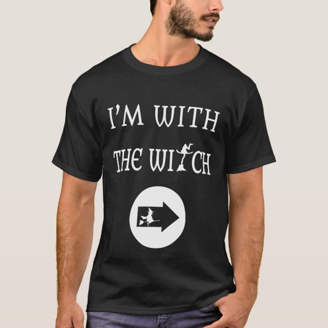 T-shirt Im avec la sorcière Halloween drôle (Devant)