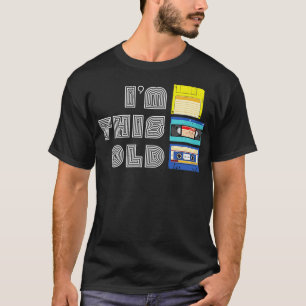 T-shirt Im Ce Vieux Vieux VHS Disquette Disquette Cassette