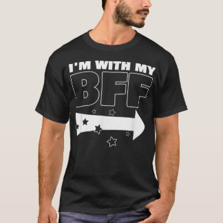 T-shirt Im Classique Avec Mon BFF Droite Flèche Drôle
