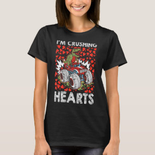 T-shirt Im Coeur Croissant Valentines Jour Rex Dinosaur Ri