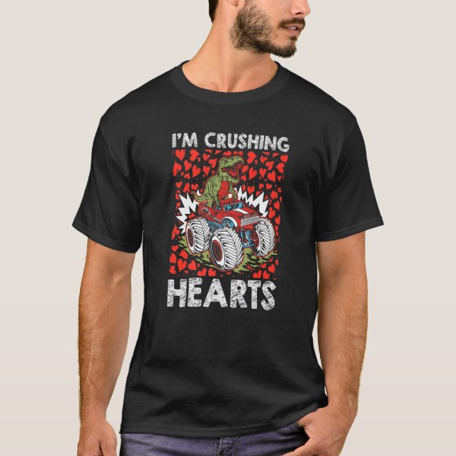 T-shirt Im Coeur Croissant Valentines Jour Rex Dinosaur Ri (Devant)