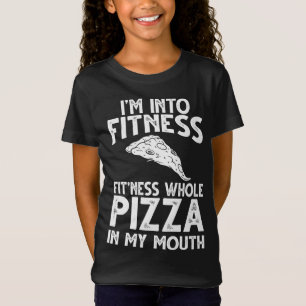 T-Shirt Im Dans Fitness Pizza Dans Mon Exer De Gym Bouche 