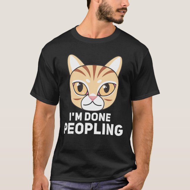 T-shirt Im Fait Peopling Conception Chat En Colère Rétro (Devant)