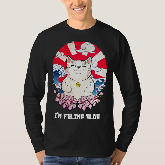 T-shirt Im Feline Blue Chat Kitten Humour Chat Maman 2 (Devant)