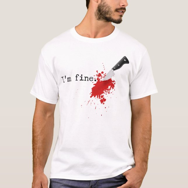 T-shirt Im Fine Couteau Stab Drôle Halloween Costume Poign (Devant)