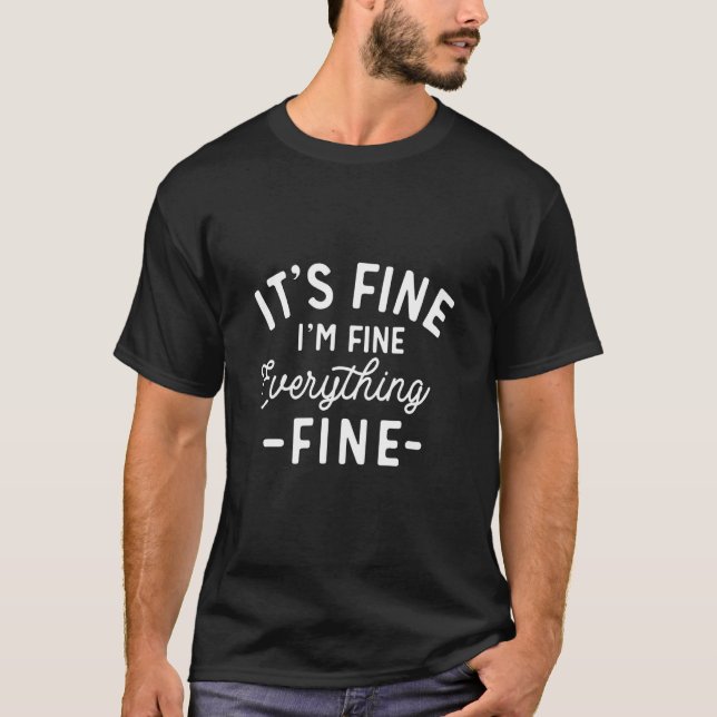 T-shirt Im Fine Tout, Introduire Tee Svg, Femmes, Cric (Devant)