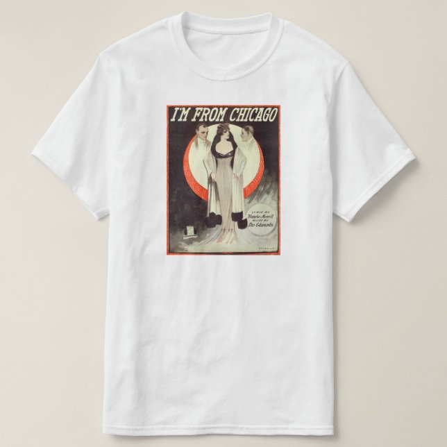 T-shirt I'm From Chicago - Sheet Music Cover (Design devant)