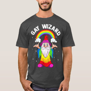 T-shirt Im Gay Hommes Boyfriend Cadeau Rainbow Wizard LGB