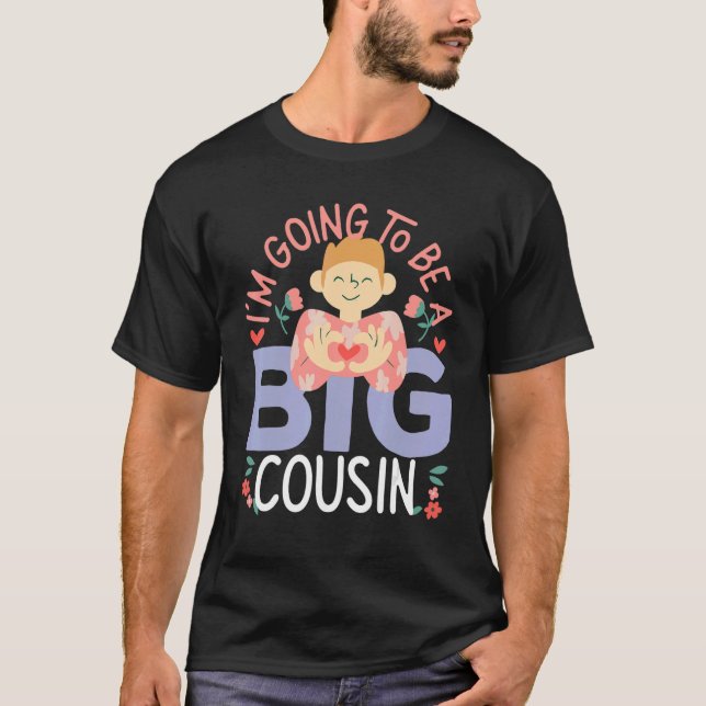 T-shirt I'm Going To Be A Big Cousin (Devant)
