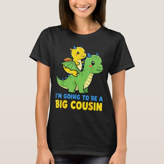 T-shirt I'm Going To Be A Big Cousin Baby Reveal 2026 Drag (Devant)