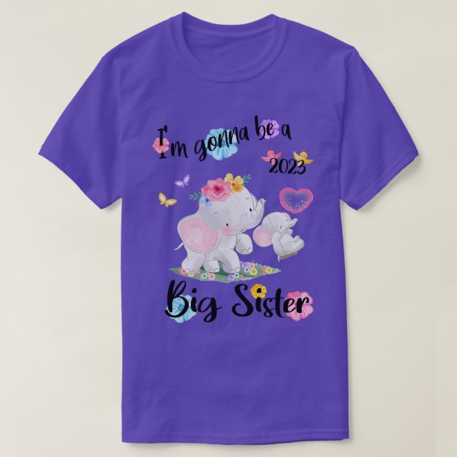T-shirt I'm Gonna Be A Big Sister 2023 Pregnancy Announcem (Design devant)