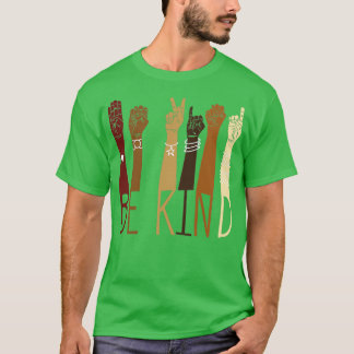 T-shirt im hard de l'ouïe malentendante Be Kind Asl