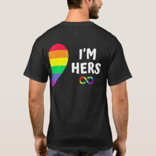 T-shirt Im Hers Shers Mine Correspondance Pour Pride Lesbi