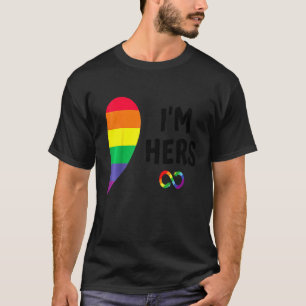 T-shirt Im Hers Shers Mine Correspondance Pour Pride Lesbi