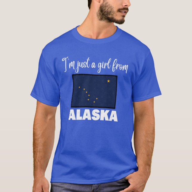 T-shirt Im just a girl from Alaska State pride design for  (Devant)