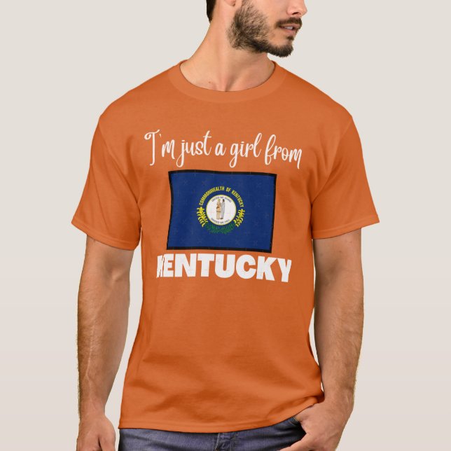 T-shirt Im just a girl from Kentucky State pride design fo (Devant)