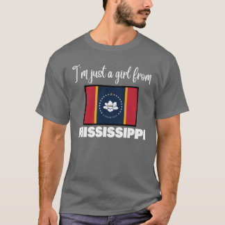T-shirt Im just a girl from Mississippi State pride design