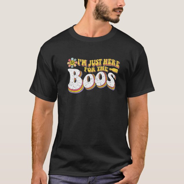T-shirt I'm Just Here For The Boos Halloween Women Ghost C (Devant)