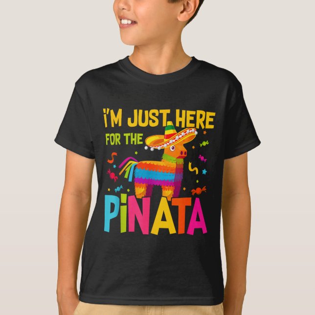 T-shirt I'm Just Here For The Nata Funny Mexican Party  (Devant)
