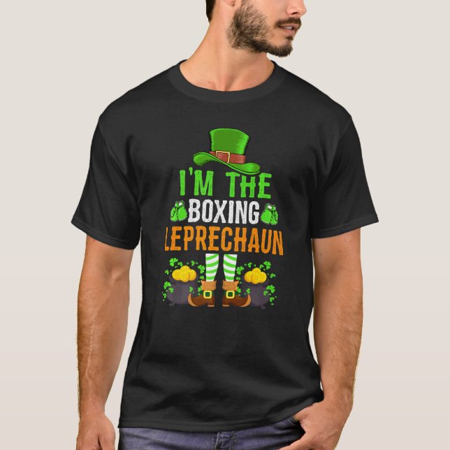 T-shirt Im Le Jour de la Saint Patrick De La Boxe Leprecha (Devant)