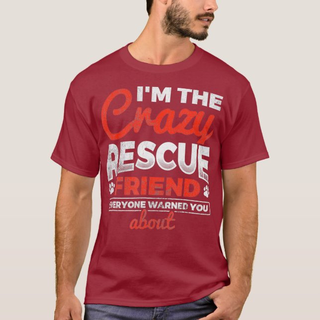 T-shirt Im Le Secouru fou ami Amoureux des chiens Secourt  (Devant)