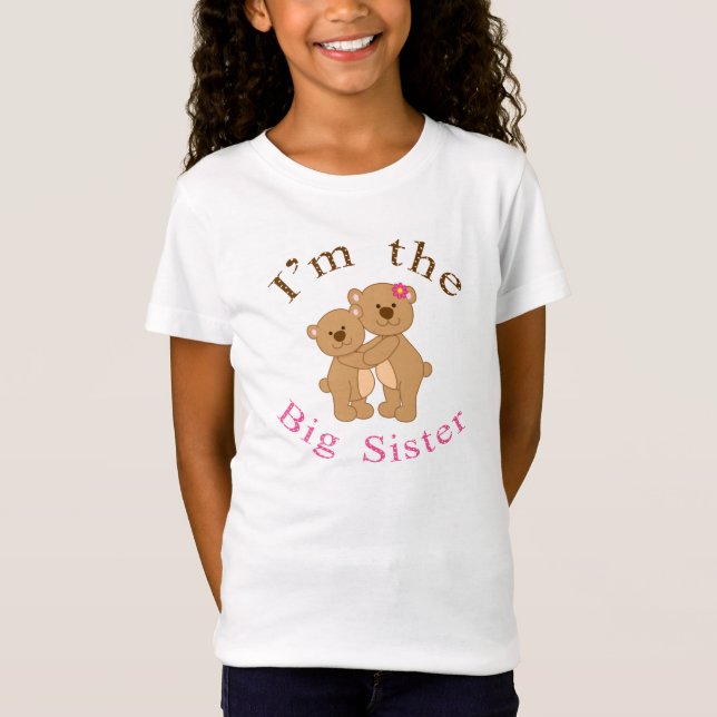T-Shirt Im l'ours de nounours de grande soeur (Devant)