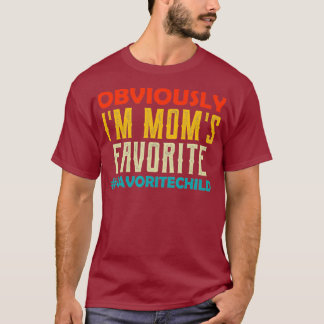 T-shirt Im Moms Favori Enfant Retro Fils Fille En Droit