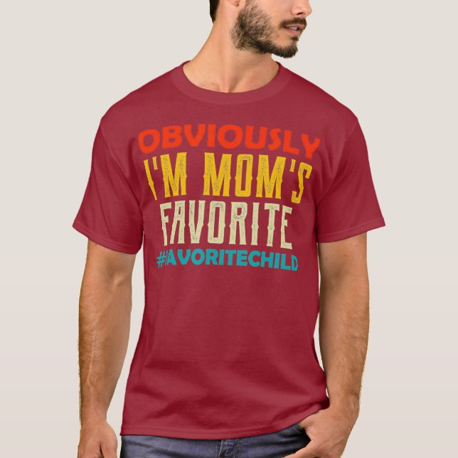 T-shirt Im Moms Favori Enfant Retro Fils Fille En Droit (Devant)