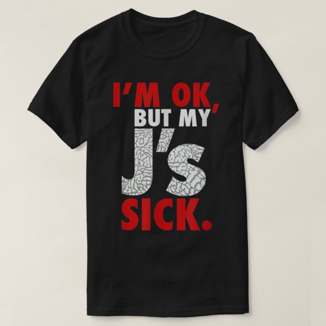 T-shirt Im Ok Mais Mon Js Malade Basket Tête Chemise1864.p (Design devant)