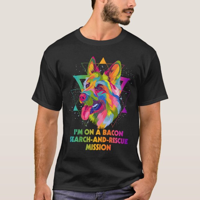 T-shirt Im on Bacon Recherche et Secourt Mission Allemand  (Devant)