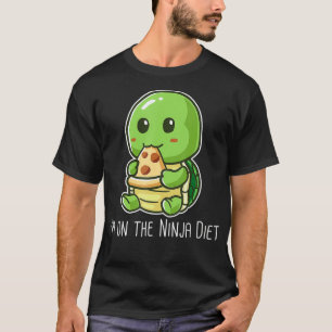 T-shirt Im On The Ninja Diet Funny Turtle Eating Pizza