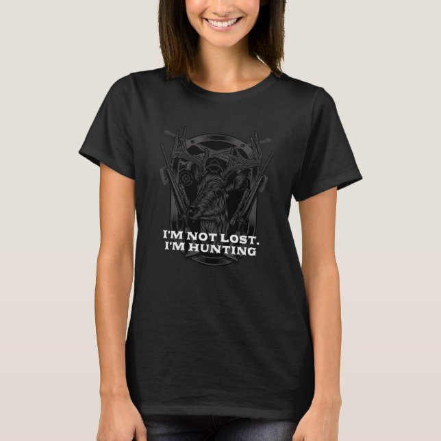 T-shirt Im Pas Perdu Im Chasse Introvert Hunter Antisocial (Devant)