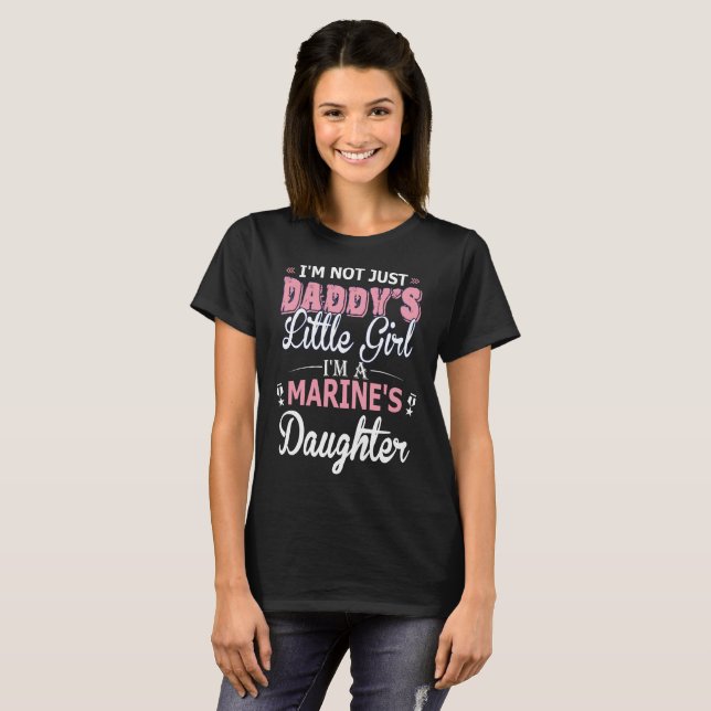 T-shirt Im pas simplement fille de marines de la petite (Devant entier)