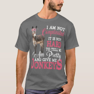 T-shirt I'm Pretty And Give Me Donkeys Funny Floral Donkey