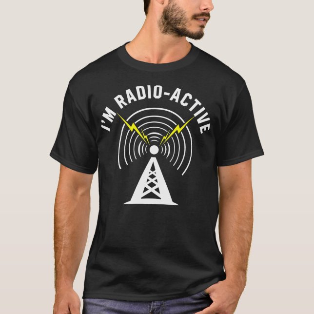 T-shirt Im Radio-Active Avec Cham Drôle Antenne De Tour (Devant)